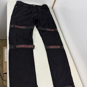 Play Cloths Men’s Pants Surveillance Straps Vintage NWT